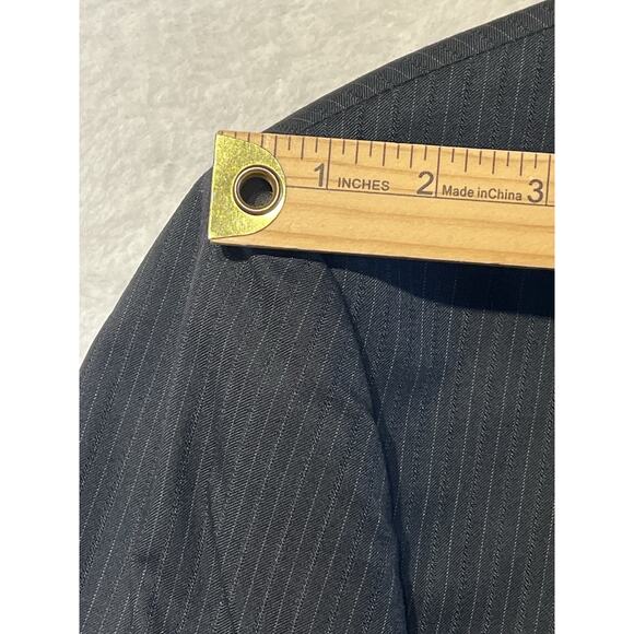 Haggar Suit Up 46L Dark Gray Multi-Stripe Mens Blazer Suit Jacket - Picture 10 of 16